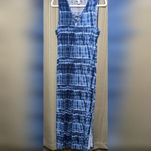 Womens  Large Navy Maxi Dress